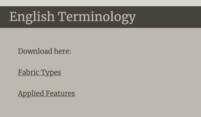 Schermafbeelding English Terminology